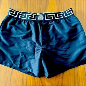 Versace Greca Black Men’s Swim Shorts